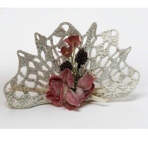 Cottagecore Crochet Ornament • Floral Lace Mini Star • Romantic Handmade Decor‎